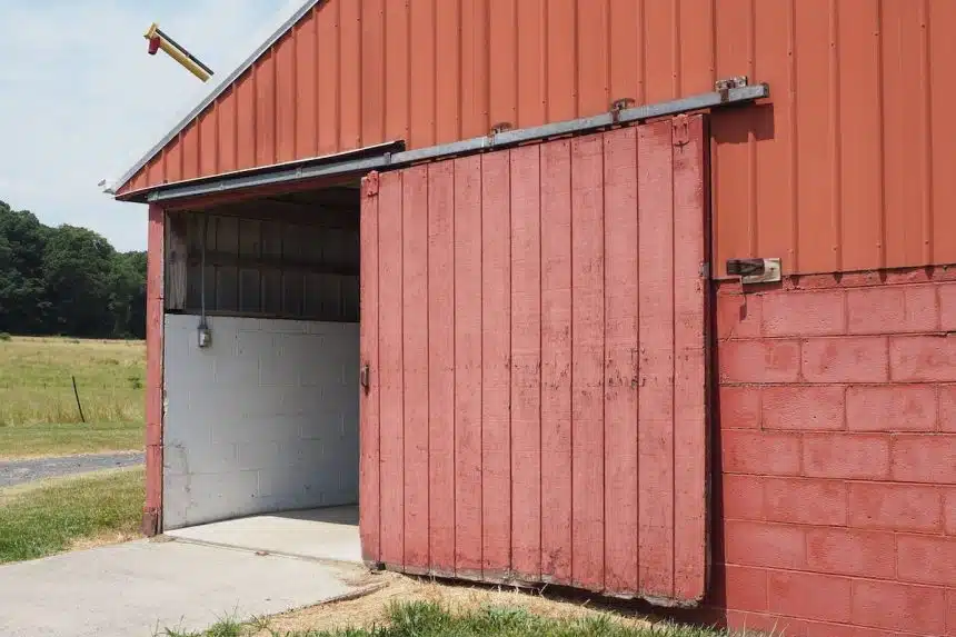 Porte De Garage Bois Coulissante Sur Rail