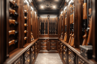 Armoire à fusils en métal avec système de verrouillage sécurisé