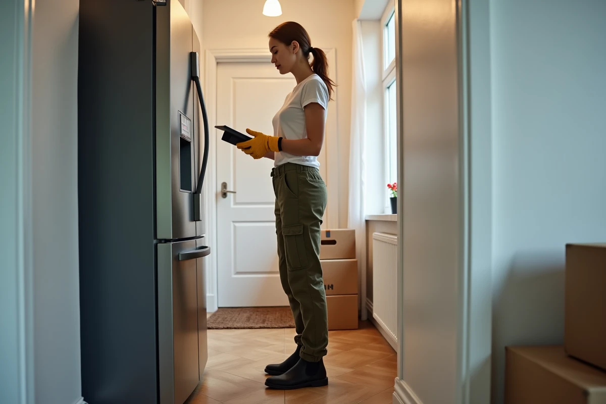 Jeune femme mesurant le poids d