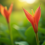 Fleur en forme de V éclatante dans un jardin verdoyant