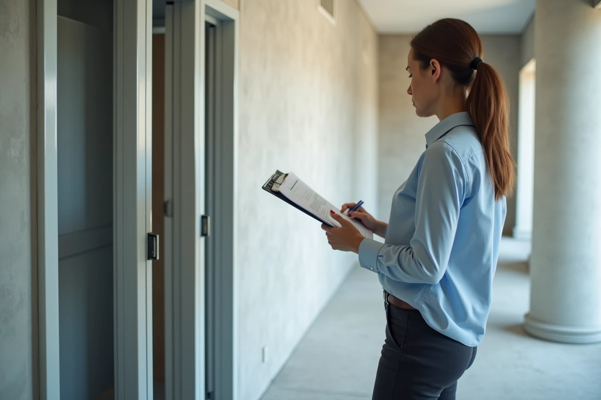 Inspectrice vérifiant l