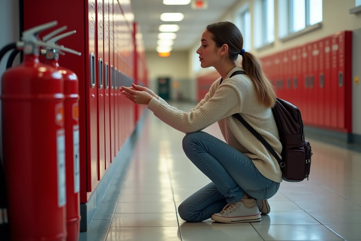 Jeune femme lisant les instructions d